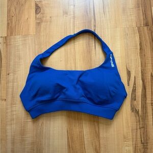 deep sea blue Dfyne impact halter bra